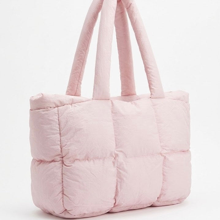 Pink Puffer Tote Bag